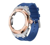 EZZON 5rd GA2100 Mod Kit Silicone Watch Band Strap Metal Bezel Models For GA2100/GA2110, Men's Watch Modding Replacement Accessories Set, Case Bracelet Band With Tools(Blue5)