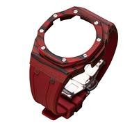 EZZON For GA2100 Luxury Modification Kit, Carbon Fiber Fashion Case Bezel+Premium Rubber Watch Strap(U)