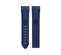 EZZON Soft Flexible Rubber Watchband For Omega Strap Speedmaster Moonwatch Seamaster 300 AT150 PLANET OCEAN 600 Wristband 20/21/22mm No buckle(Blue Blue,21mm)