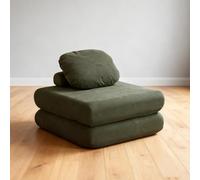 EZZPGDKU Tofu Block Sofa Bed - Thick Corduroy Small Sofa Bed with Removable Cover, Modular Pull Out Sofa Chair, Single or 2 Seater Sofa Bed for Living Room, Guest Room, Bedroom or Small Apartment