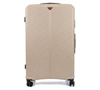 EZZYROL Flint Suitcase 26 Inch Hard Shell, 71x45x23cm, 4 Double Spinner Wheels, Combination Lock, Lightweight ABS Trolley Luggage, Champagne