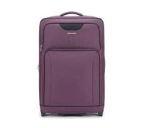 EZZYROL Inline Medium Suitcase 26 Inch Lightweight Expandable Soft Shell Hold Luggage 65L, 3.0kg, 72x48x26cm, 2 Wheel Rolling Trolley Travel Case with Telescopic Handle & Combination Lock, Plum