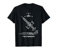 F-104 Starfighter American Plane Blueprints Diagrams T-Shirt