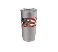 F-117 Nighthawk Stealth Aircraft American Flag Aviation Stainless Steel Insulated Tumbler