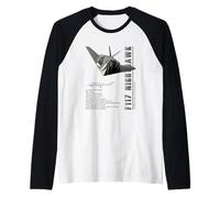 F-117 Nighthawk Stealth Fighter-Spec Raglan Baseball Tee