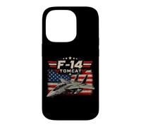 F-14 Retro Twin Tail Naval Fighter Jet American Aviation Case for iPhone 14 Pro