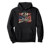 F-14 Retro Twin Tail Naval Fighter Jet American Aviation Pullover Hoodie