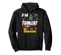 F-14 Tomcat Naval Fighter Jet Diagram Graphic Pullover Hoodie