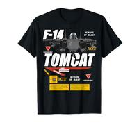 F-14 Tomcat Naval Fighter Jet Diagram Graphic T-Shirt