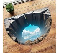 F,140x200cm/4'7"x6'7",AVSMGP Front Door Mat Indoor Outdoor Entrance, 3D Optical Illusion Rugs Ground Crack Illusion Carpets for Indoor/Outdoor Living Room Bedroom Dining Room,Home Decor