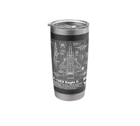 F-15 Eagle II Blueprint Technical Schematic - Aviation Art Stainless Steel Insulated Tumbler
