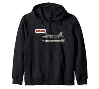 F-15 Eagle Jet Fighter Comic "fox one" Graphic Zip Hoodie