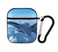 F-15 Eagle Jet Plane Earphone Case Cover Compatible with AirPods 1&2 Shockproof Bluetooth Headset Case Black-style