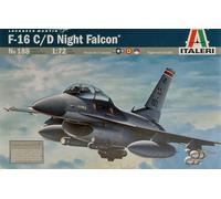 F-16 C/D Night Falcon Fighter Plastic Kit 1:72 Model Italeri