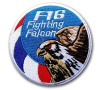 F-16 Fighting Falcon Embroidered Patch - Military Jet Iron On Sew On Badge for Jacket, Hat, Backpack, Air Force Pilot Aviation Enthusiast Gift
