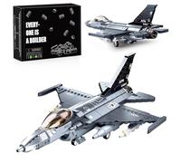 F-16C Army Fighter Jet Building Block,521PCS Military Bomber Airplane Model | Military Fighter Aircraft, Army Plane Construction Model, Air Force Jet Building Block Compatible with All Building Bricks