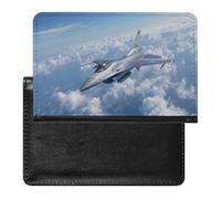F-20 Fighter Jet Funny Passport Holder for Travel Wallet Cover Document Organizer with Card Slot