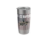 F 22 Raptor Aeroplane T-Shirt Stainless Steel Insulated Tumbler