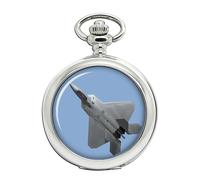 Family Crests F-22 Raptor Aircraft Full Hunter Pocket Watch