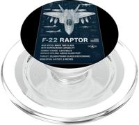 F-22 Raptor Blueprint Technical Schematic - Aviation Art PopSockets PopGrip for MagSafe