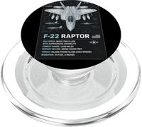 F-22 Raptor Blueprint Technical Schematic - Aviation Art PopSockets PopGrip for MagSafe
