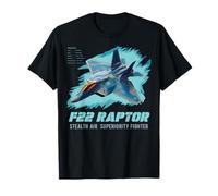 F-22 Raptor Fighter Jet Military Airplane Pilot Veteran Day T-Shirt