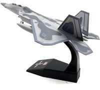 F-22 Raptor Fighter Model 1/100 Scale Aircraft Kit Metal Diecast F-22 Fighter Military Assault Aircraft Model Collectible Birthday Gift