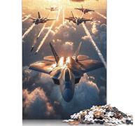 F-22 Raptor Flight Puzzles 500 Pieces Wooden Puzzles Puzzles for Adults for Adults& Teenagers Age 12 Years Up 500pcs (52x38cm)