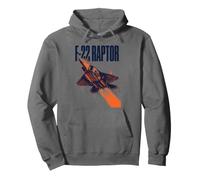 F-22 Raptor Jet Halftone Stealth Fighter Graphic Pullover Hoodie