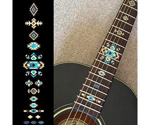 F-294NA-NA Inlay Stickers, Native American Style Ethnic Pattern Fret Markers (Natural)