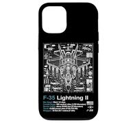 F-35 Blueprint Technical Schematic - Aviation Art Graphic Case for iPhone 12/12 Pro