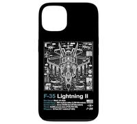 F-35 Blueprint Technical Schematic - Aviation Art Graphic Case for iPhone 13