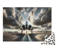 F-35 Lightning II Fighter Jet 1000-Piece Puzzle for Adults, 38x26cm/1000pcs, Low-dust White Cardboard Pieces; A Birthday Gift Idea for Puzzle Lovers