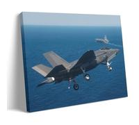 F-35 Lightning II Fighter US Navy Fighter Blue Creative Photography Picture Modern Military AircraftPoster Decorative Painting Print Picture Canvas Wall Art Bedroom Office Living Room Decoration16x24i
