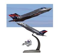F-35A Lightning II 1:72 Alloy F-35 Fighter Jet Model No-Glue Pre-Assembled Aircraft plane Collectible High Simulation Carrier-Based airplane with Display Stand Military Gift for Adults, Hobbyists