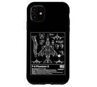 F-4 Phantom Blueprint Technical Schematic - Aviation Art Case for iPhone 11