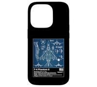 F-4 Phantom Blueprint Technical Schematic - Aviation Art Case for iPhone 14 Pro