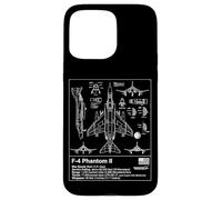 F-4 Phantom Blueprint Technical Schematic - Aviation Art Case for iPhone 15 Pro Max