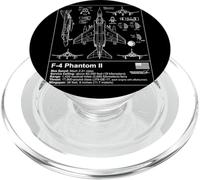 F-4 Phantom Blueprint Technical Schematic - Aviation Art PopSockets PopGrip for MagSafe