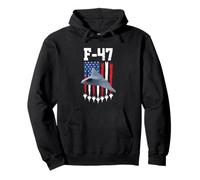F-47 Fighter Jet Aviation Enthusiast Aircraft Flag Pullover Hoodie