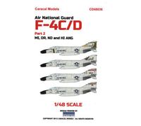 f-4C/D Phantom II in Air National Guard #2: or ND, Hi, Mi (1/48 Decal, Caracal 48036)