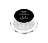 F-82 Twin Mustang American Aircraft Blueprints PopSockets PopGrip for MagSafe