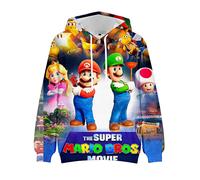 (F, 9-10 Years) Super Mario Bros Kids 3d Printing Hoodies Casual Hooded Pullover Jumper Sweatshirt Tops Xmas Gifts For 5-10years Boys Girls