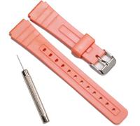 F-91W Replacement Resin Strap Compatible with Casio F-91W Mens Womens Strap Watch Accessories (Orange)