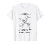 F-94 Starfire American 1950s Jet Plane Blueprints T-Shirt