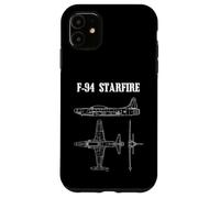 F-94 Starfire American Airplane Aircraft Blueprint Case for iPhone 11