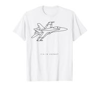 F/A-18 Hornet Minimalist Single Line Art Jet Graphic T-Shirt