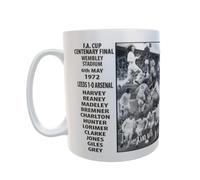 F.A Cup Final 1972 Leeds United Mug | Norman Bites Ya Legs | FA Cup Mug | Nostalgic Black & White 1972 Wembley Montage on Quality Ceramic Mugs | Coffee Cup for Leeds United football Fans