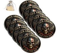 F.A.F.O. Challenge Coin - Stay Ready, Always, 1965-1986 Gen X Token, Generation X Commemorative Coins, F-Around and Find Out Coin, Funny Fuck Your Feelings Middle Finger Token (10 pcs)