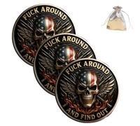F.A.F.O. Challenge Coin - Stay Ready, Always, 1965-1986 Gen X Token, Generation X Commemorative Coins, F-Around and Find Out Coin, Funny Fuck Your Feelings Middle Finger Token (3 pcs)